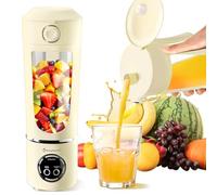 EasySpeed Batidora de Vaso Portatil, 700 ml Mini Licuadora, Blender Smoothie Maker con 12 Cuchillas, Batidora Batidos Pequeña, para Gimnasio, Oficina, Acampadas, Viajes(1500 mAh, Beige)