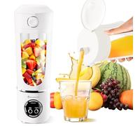 EasySpeed Batidora de Vaso Portatil, 700 ml Mini Licuadora, Blender Smoothie Maker con 12 Cuchillas, Batidora Batidos Pequeña, para Gimnasio, Oficina, Acampadas, Viajes(1500 mAh, Blanco)