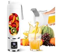 EasySpeed Batidora Portátil, 500 ml Mini Licuadora Personal, Batidora Multifunción, 1500 mAh Eléctric USB-C de 15 Ciclos de Batido, 12 Cuchillas de Acero Inoxidable, Para Viajes y Uso en La Oficina