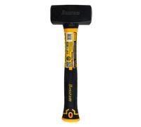 EasySpeed Maceta de Albañil, Martillo de Construcción Antivibración, Mazo con Mango Ergonómico de Fibra de Vidrio para Obras, Reparaciones y Uso Profesional, Negro y Amarillo(27x9,5x4cm)