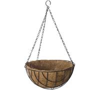 EasySpeed Maceteros Colgantes Exterior (25 X 13 CM), Cesta para Colgar Plantas, Decoracion de Jardín, Maceta Coco Natural, Incluye Cadena y Ganchos