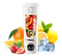 EasySpeed Portátil Batidora,700 ml Mini Licuadora Personal,1500 mAh Eléctric Tipo C por USB, 12 Cuchillas de Acero Inoxidable,4 Ajustes de velocidad,Para Viajes y Uso en La Oficina,Blanco