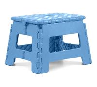 EASYSPEED Taburete Plegable, Antideslizante Banco Plegable Portatil, Capacidad de Carga 150kg Banqueta Plegable, Hecho de Material Plástico PVC, Cocina, El Baño o El Dormitorio,Azul (29 * 22 * 22cm)