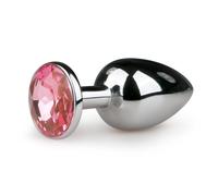 Easytoys Anal Collection Plug anal metálico con piedra rosa - S