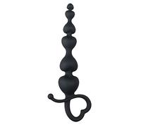 EasyToys Anal Collection - Cadena anal para él y ella - 18.5 cm - Hecho de silicona - Juguetes eroticos Negro - Consoladores sexuales anales