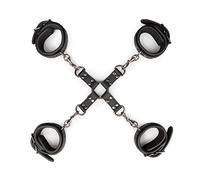 EasyToys Fetish Collection - Conjunto de cuatro boyas y hogtie para BDSM - Hecho de cuero sintético - Manillas ajustables