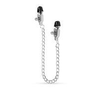 EasyToys Fetish Collection - Pinzas Pezones largo con cadena - Hecho de metal fuerte - Abrazadera de pezón para él y ella - Bdsms juguetes