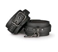 EasyToys Fetish Collection, Puños de tobillo de cuero sintético duradero, Con cierre de clip, bdsms juguetes