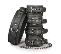 Easytoys Fetish Collection Set fetichista con collar y esposas para muñecas y tobillos
