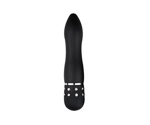 Easytoys Love Diamond Vibrador, Estructura Acanalada, Color Negro - 1 Unidad
