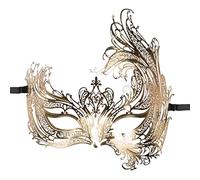Easytoys Máscara de Metal, Detalles Elegantes, Color Oro - 1 Unidad