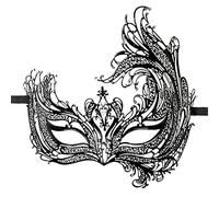 EasyToys – Máscara metálica – Detalles elegantes – Color negro – 1 unidad