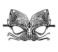 Easytoys Máscara Metálica, Detalles Elegantes, Color Plata - 1 Unidad