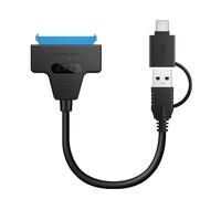 EasyULT 50cm Cable SATA a USB, Cable Adaptador para Discos Duro USB 3.0/Type-C to SATA 2.5" SSD/HDD Drives, Compatible con los Sistemas Operativos Windows, Mac y Linux