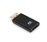 EasyULT Adaptador DisplayPort a HDMI, DP Convertidor Macho a Hdmi Hembra, Resolución 4k Ultra Full HD de 1080p, para Monitor, Proyector, Mac, Tableta(Negro)