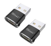 EasyULT Adaptador USB a USB C (2 Pack), USB Tipo C Hembra a USB A Macho, para Carga Rápida y Sincronización de Datos, Compatible con iPhone 16/15/14 Plus Pro MAX MacBook iPad Galaxy
