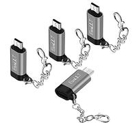 EasyULT Adaptador USB C a Micro USB 4 Pack, Adaptador USB C Hembra a Micro USB Macho para Transferir Dato Rápido, para Galaxy S7/S7 Edge/S6/J7/J3, Huawei P Smart/P8 Lite/P9 Lite/P10 Lite-Gris