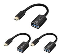 EasyULT Adaptador USB C a USB 3.0 [3 Pack], Cable OTG USB Tipo C a USB 3.0 Adaptador OTG USB 3.1 Tipo C 5Gbps, para MacBook Pro 2017/2016, ChromeBook Pixel, Galaxy s8, Huawei P10/P9/Mate 10