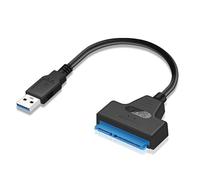 EasyULT Cable SATA a USB, Cable Adaptador para Discos Duro USB 3.0 to SATA 2.5" SSD/HDD Drives, Compatible con los Sistemas Operativos Windows, Mac y Linux