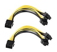 EasyULT Hub Cable, Adaptador de Alimentación PCI de 8 Pines a 8 Pines, 2 Unidades de 8 Pines a Doble PCIe de 8 Pines (6 + 2), Hub Cable de Alimentación GPU a GPU 20 cm