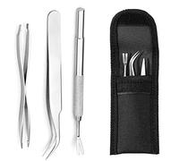 EasyULT Juego 3 Pinzas para Garrapatas, Acero Inoxidable Pet Perros Gatos Garrapatas Remover Kit, Garrapatas Protección para Personas, Perros, Gatos y Animales