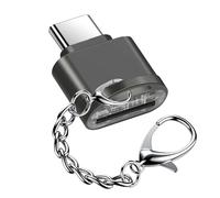 EasyULT Lector de Tarjetas Micro SD USB C, Adaptador de Lector de Tarjetas de Memoria Tipo C a TF, OTG Lectores de Tarjetas de Memoria Externospara TF/Micro SD/Micro SDXC/Micro SDHC-Gris Oscuro
