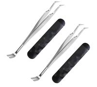 EasyULT Pinza de Garrapatas 2 en 1, Pinzas Garrapatas & Gancho Garrapatas de Acero Inoxidable, Garrapatas Ganchos, Garrapatas Protección para Personas, Perros, Gatos y Animale (2 Piezas)