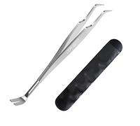 EasyULT Removedor de garrapatas 2 en 1, herramienta profesional de acero inoxidable, removedor de garrapatas seguro para mascotas, humanos, perros, gatos