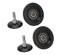 Easywheel Rueda Plegable para Bicicleta de Aleación de Aluminio Anodizada con Cojinete Central Negra