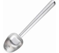 Easyworkz Cuchara de café de acero inoxidable con mango hueco, cuchara medidora de 7 g para café molido y té de hojas sueltas,Plateado cepillado
