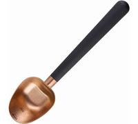 Easyworkz Cuchara de café de acero inoxidable con mango hueco, cuchara medidora de 7 g para café molido y té de hojas sueltas,Oro rosa-Negro