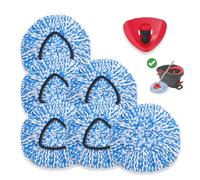 EasyWring - Juego de 6 recambios de fregona giratoria para 1 sistema de tanque, cabezales de repuesto de fregona giratoria, compatible con trapeador triangular giratorio, mopa de microfibra fácil de