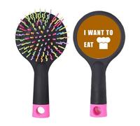 Eat Cake Desire Life Art Deco Fashion Salon - Cepillo para desenredar el cabello, base acolchada