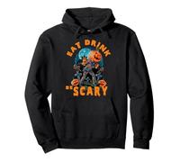 Eat, Drink, be Scary. Calabaza en un Cementerio. Sudadera con Capucha