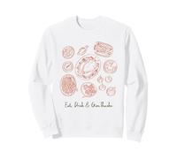 Eat Drink & Give Thank Thanksgiving Dinner Feast Graphic Sudadera