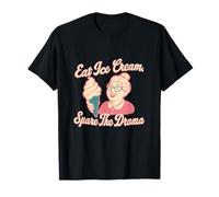 Eat Ice Cream Spare The Drama Grandma Novedad Camiseta