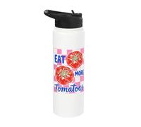 Eat More Tomatoes Tomato Gardening Vegetable Garden Lover Stainless Steel Insulated Water Bottle