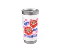 Eat More Tomatoes Tomato Gardening Vegetable Garden Lover Vaso térmico de acero inoxidable de doble pared