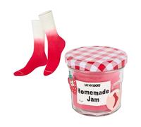 EAT MY SOCKS - Calcetines Originales y Divertidos - Diseño con Forma de Bote de Mermelada - Calcetines de Caña Alta - Comodidad y Durabilidad - Ideal para Hombre y Mujer - Talla de 36 a 45-1 Par