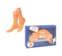 EAT MY SOCKS - Calcetines Originales y Divertidos - Diseño con Forma de Croissant - Calcetines de Caña Alta - Comodidad y Durabilidad - Ideal para Hombre y Mujer - Talla de 36 a 45-1 Par