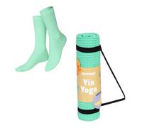 EAT MY SOCKS - Calcetines Originales y Divertidos - Diseño con Forma de Esterilla de Yoga - Calcetines de Caña Alta - Comodidad y Durabilidad - Ideal para Hombre y Mujer - Talla de 36 a 45-1 Par