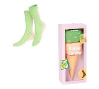 EAT MY SOCKS - Calcetines Originales y Divertidos - Diseño con Forma de Helado - Calcetines de Caña Alta - Comodidad y Durabilidad - Ideal para Hombre y Mujer - Talla de 36 a 45-1 Par
