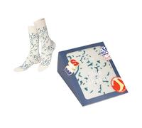 EAT MY SOCKS - Calcetines Originales y Divertidos - Diseño con Forma de Queso Azul - Calcetines de Caña Alta - Comodidad y Durabilidad - Ideal para Hombre y Mujer - Talla de 36 a 45-1 Par