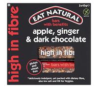 Eat Natural Barras de manzana, jengibre y chocolate oscuro, 3x45g