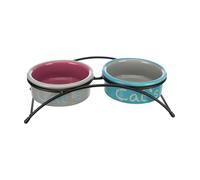 Eat-on-feet set ciotole ceramica 2×0.3l diametro 12cm grigio chiaro/rosa/azzurro