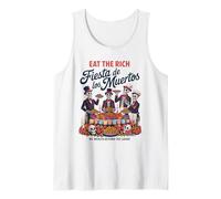 Eat Rich Día de los Muertos - Anti-Greed Social Justice Camiseta sin Mangas
