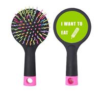 Eat Sausage Desire Life Art Deco Fashion Salon - Cepillo para desenredar el cabello, base acolchada