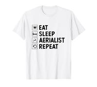 Eat Sleep Aerialist Repeat Aerial Silk Yoga Acróbatas Camiseta