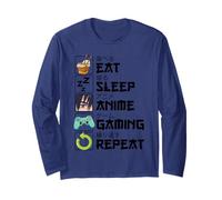 Eat Sleep Anime Gaming Repeat Kawaii Otaku Manga Manga Larga