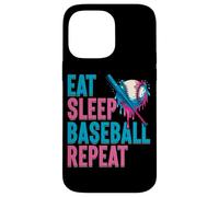Eat Sleep Baseball Repeat Ice Cream Drip - Jarra de béisbol Carcasa para iPhone 14 Pro MAX